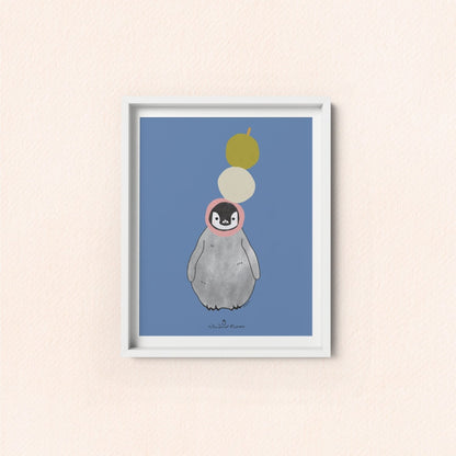 Pudding the Penguin Dango Art Print