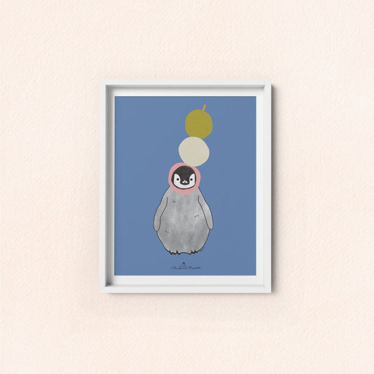 Pudding the Penguin Dango Art Print