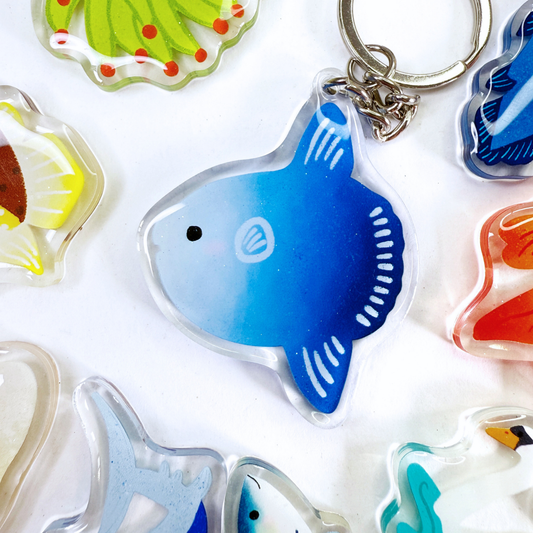 Ocean Sunfish Acrylic Keychain