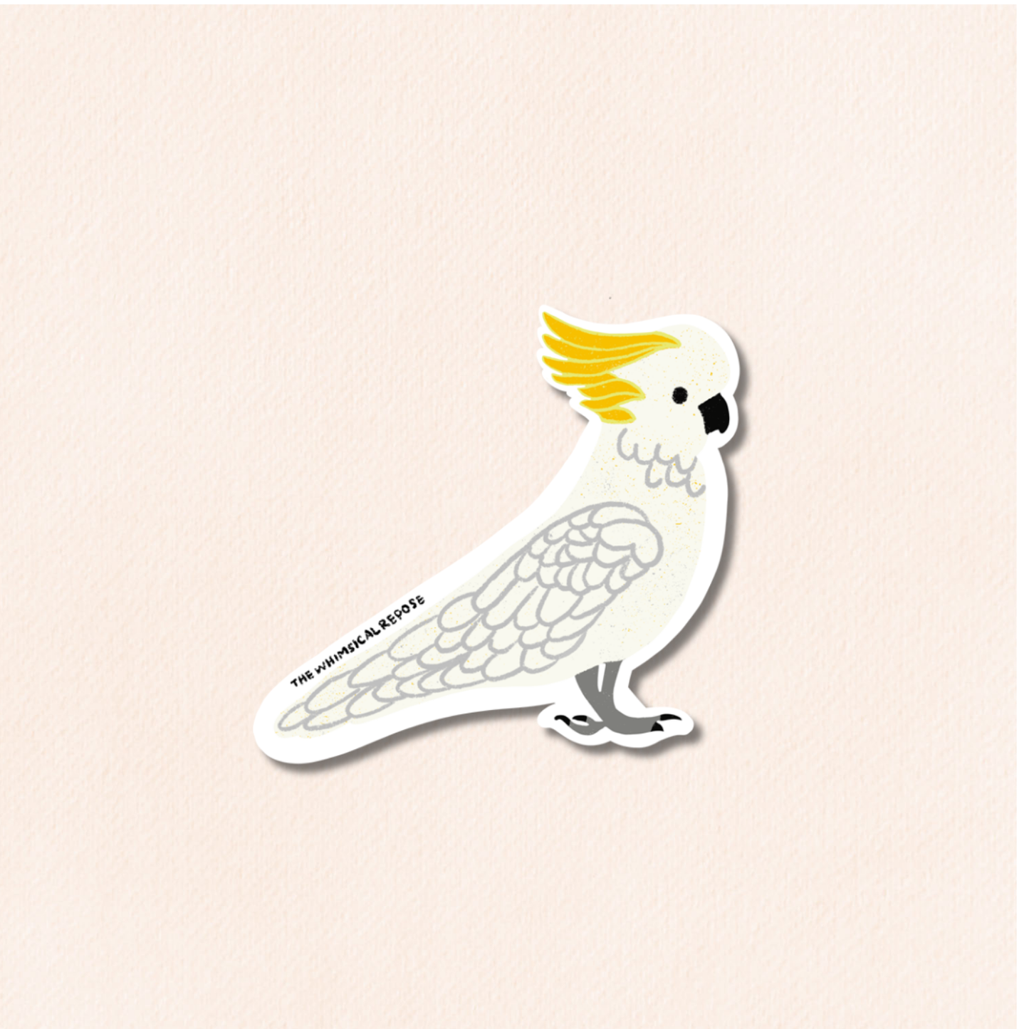 Cockatoo Vinyl Sticker, 7 Colours