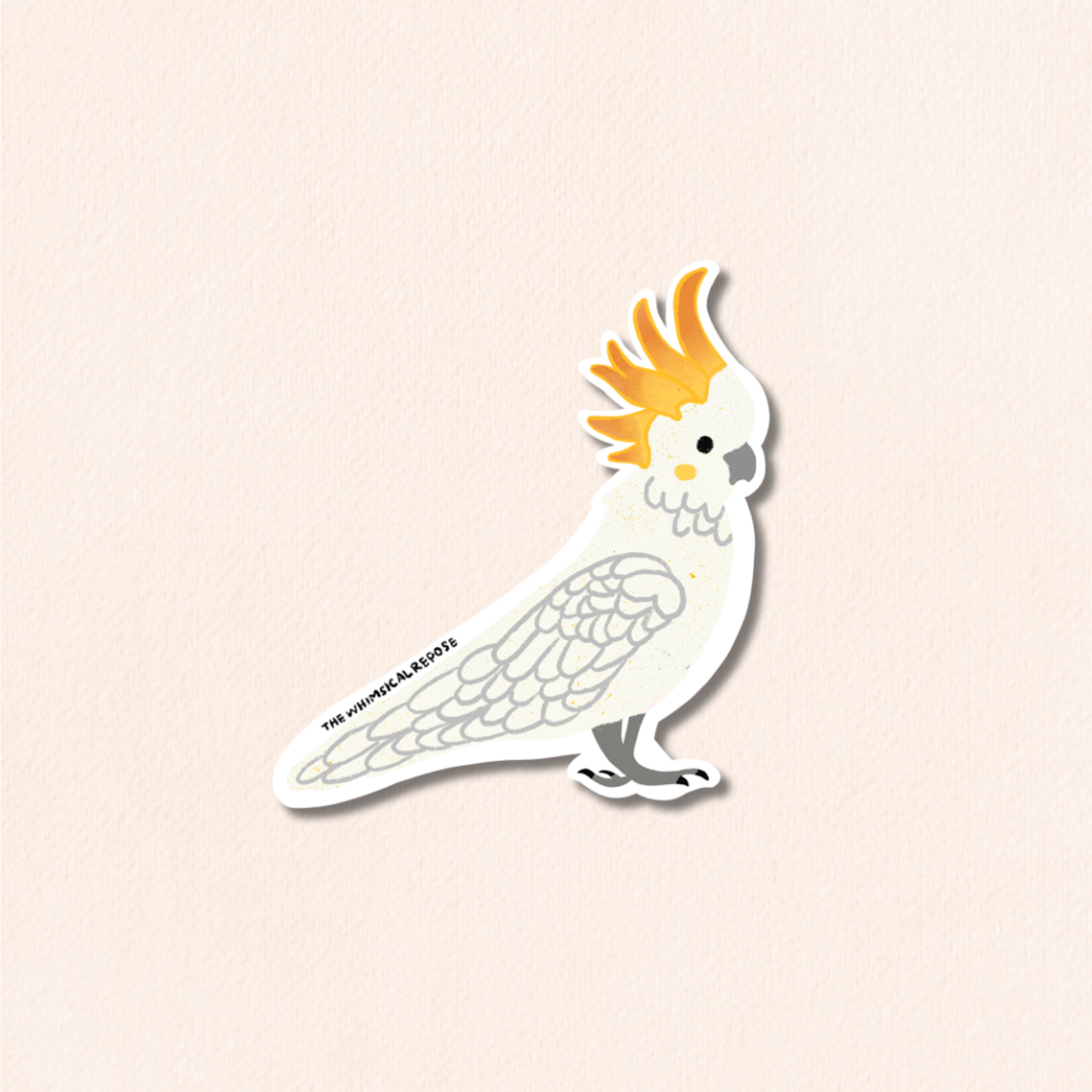 Cockatoo Vinyl Sticker, 7 Colours