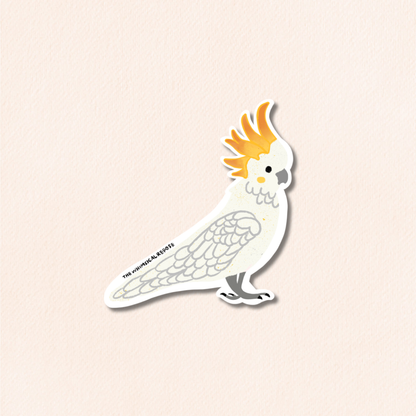 Cockatoo Vinyl Sticker, 7 Colours