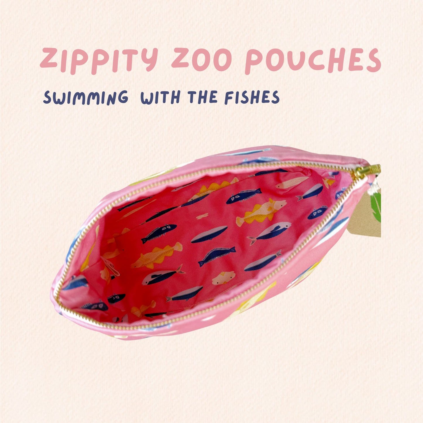 Swimming with the Fishes Zipper Pouch