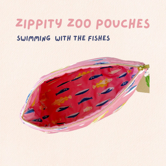 Swimming with the Fishes Zipper Pouch