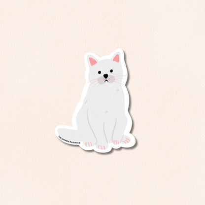 British Shorthair Cat Vinyl Sticker, 6 Colours