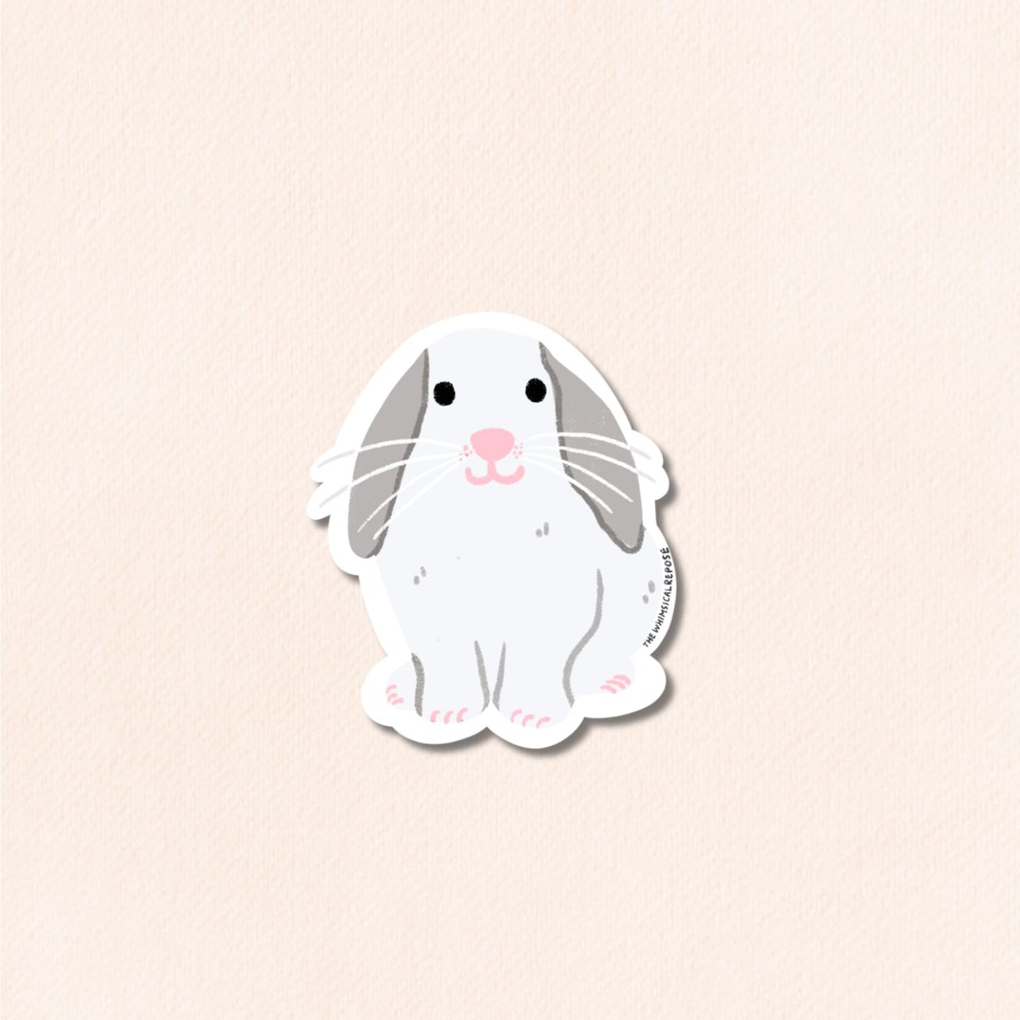 Holland Lop Rabbit Vinyl Sticker, 9 Colours