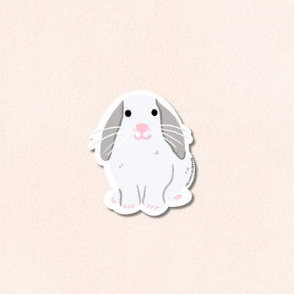 Holland Lop Rabbit Vinyl Sticker, 9 Colours