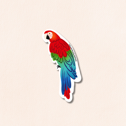 Macaw Vinyl Sticker, 8 Colours