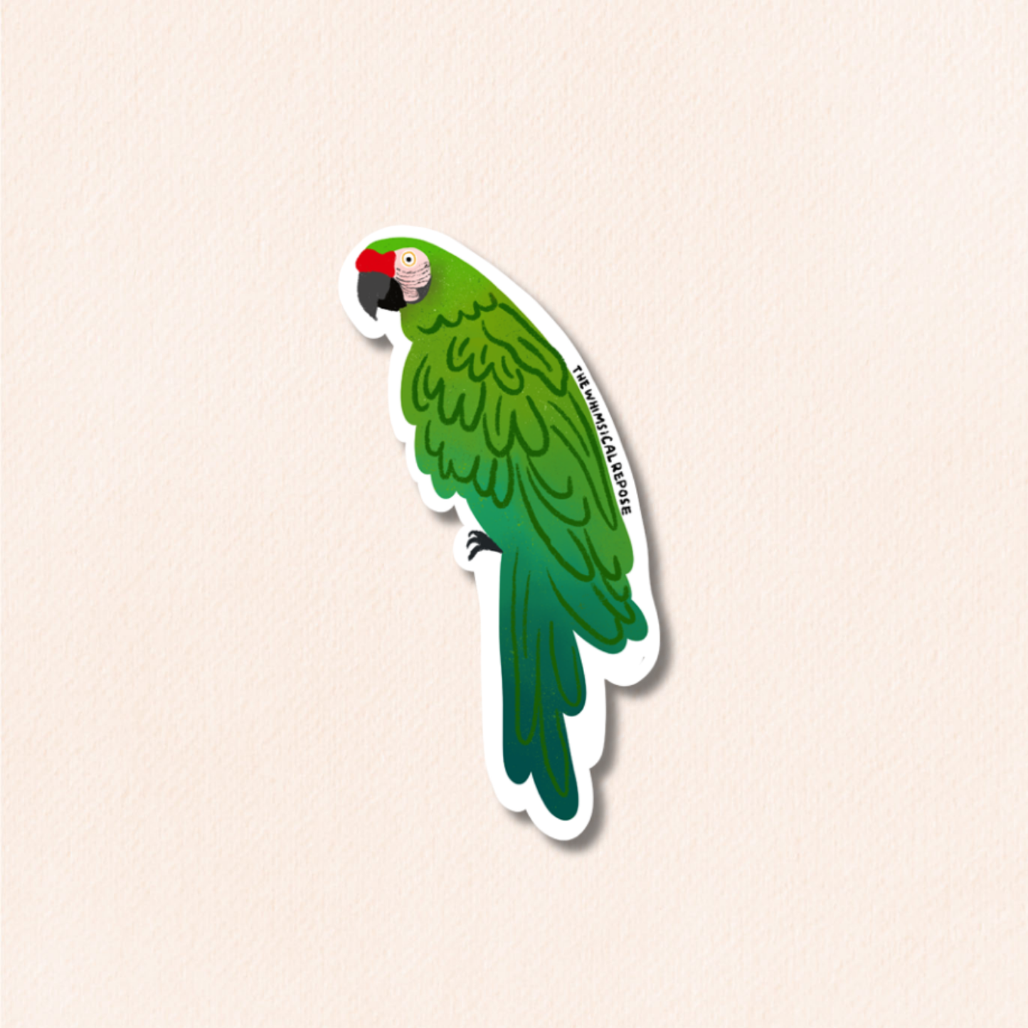 Macaw Vinyl Sticker, 8 Colours
