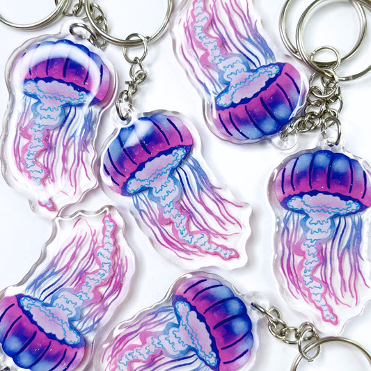 Jellyfish Acrylic Keychain