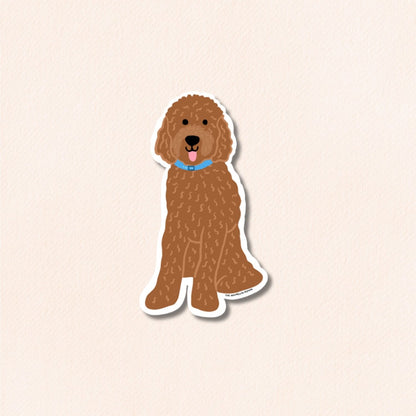 Goldendoodle Vinyl Sticker, 4 Colours