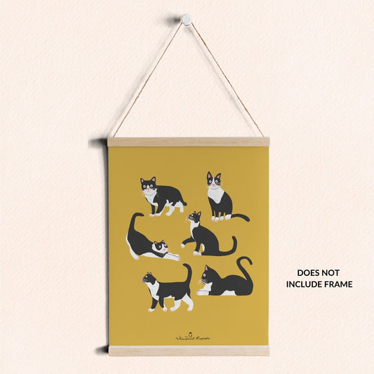 Tuxedo Cat Art Print