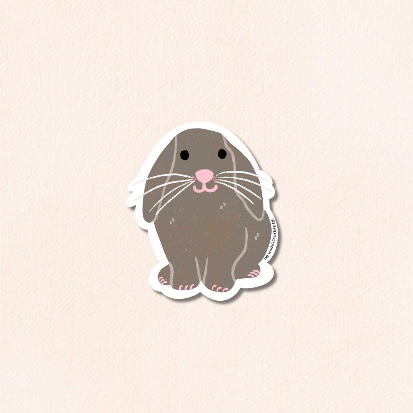 Holland Lop Rabbit Vinyl Sticker, 9 Colours