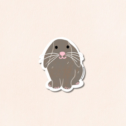 Holland Lop Rabbit Vinyl Sticker, 9 Colours