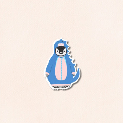 Pudding the Penguin Dinosaur Vinyl Sticker