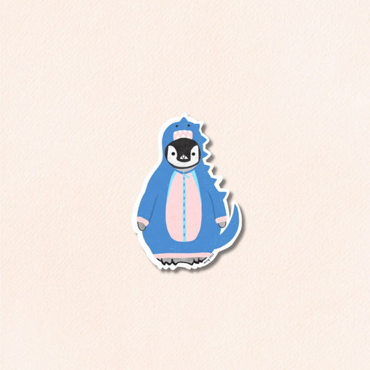 Pudding the Penguin Dinosaur Vinyl Sticker