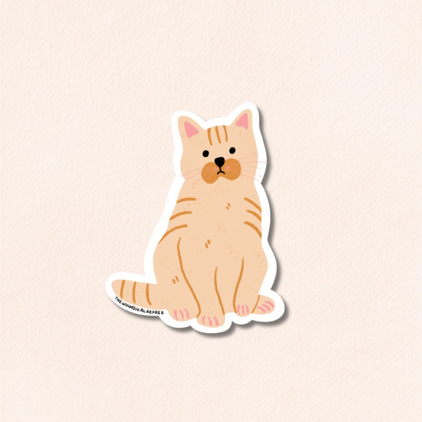 British Shorthair Cat Vinyl Sticker, 6 Colours