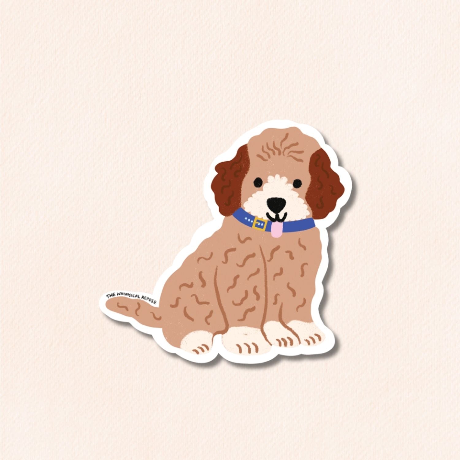 Cavapoo Vinyl Sticker | The Whimsical Repose – Cute Dog Sticker for ...
