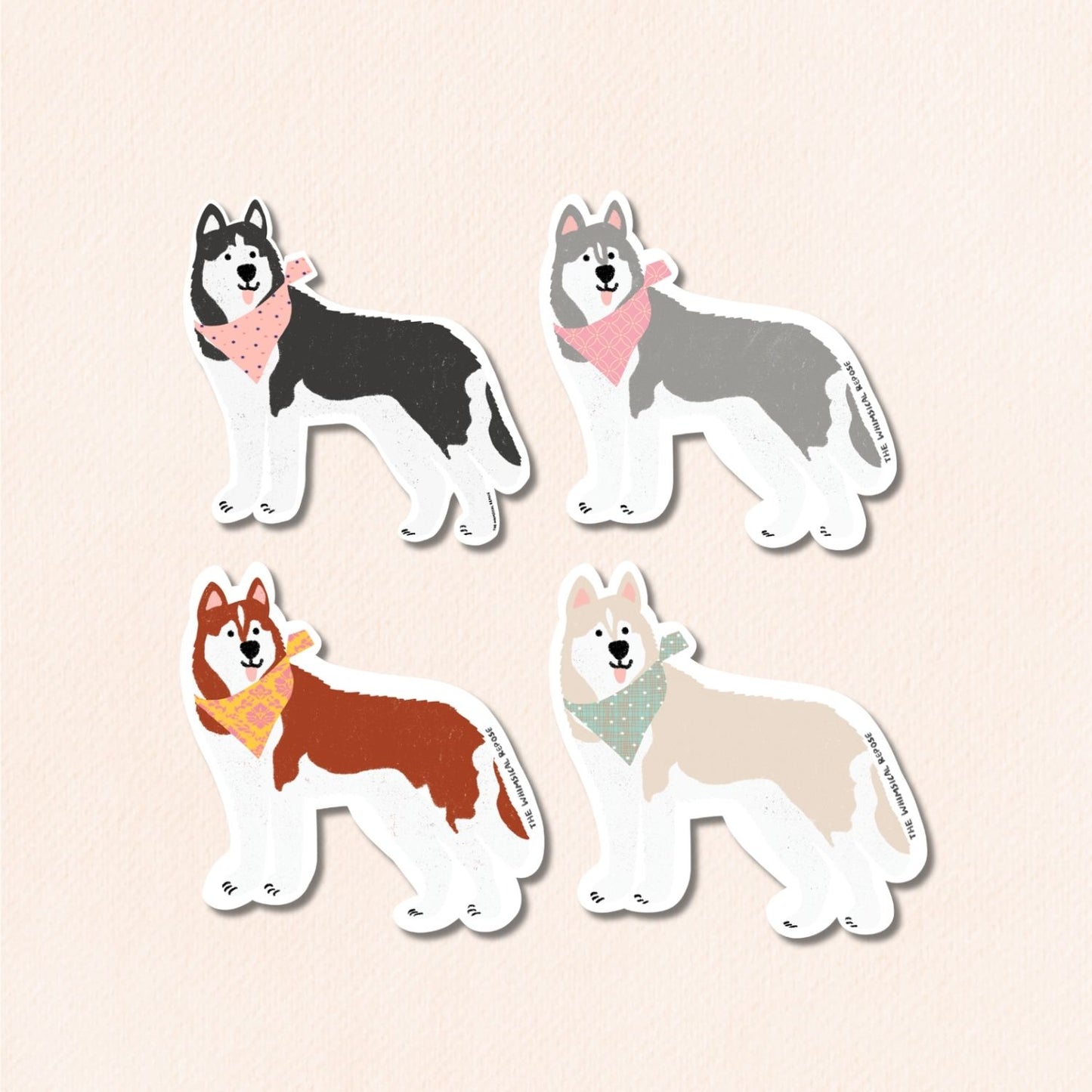 Siberian Husky Vinyl Sticker
