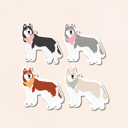 Siberian Husky Vinyl Sticker