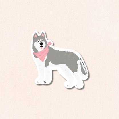 Siberian Husky Vinyl Sticker