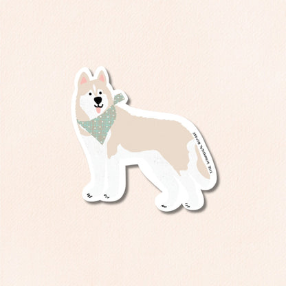 Siberian Husky Vinyl Sticker