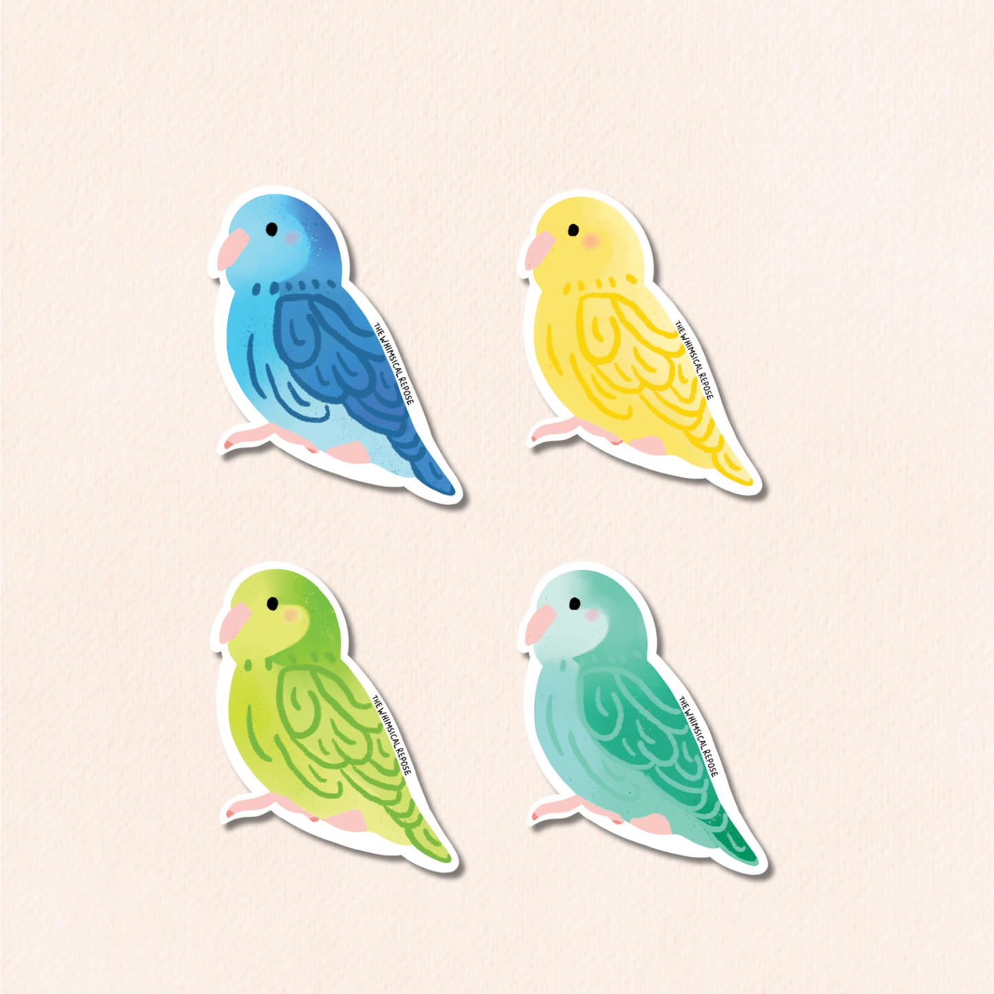 Parrotlet Vinyl Sticker (4 Colours)