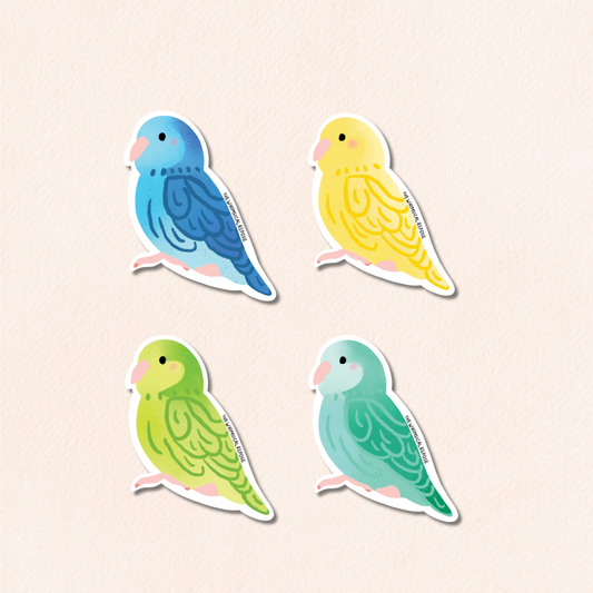 Parrotlet Vinyl Sticker (4 Colours)