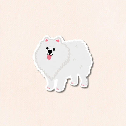 Pomeranian Vinyl Sticker, 5 Colours