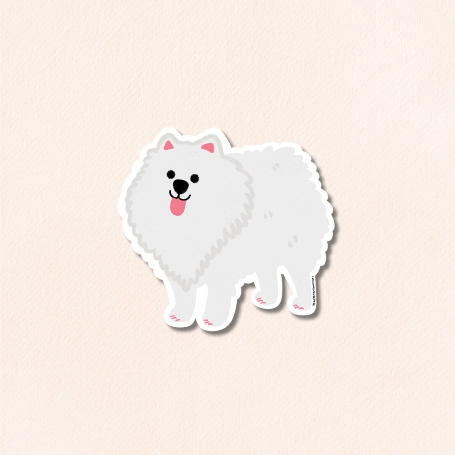 Pomeranian Vinyl Sticker, 5 Colours