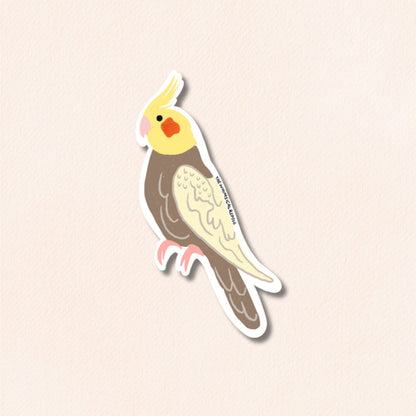 Cockatiel Vinyl Sticker (6 Colours)