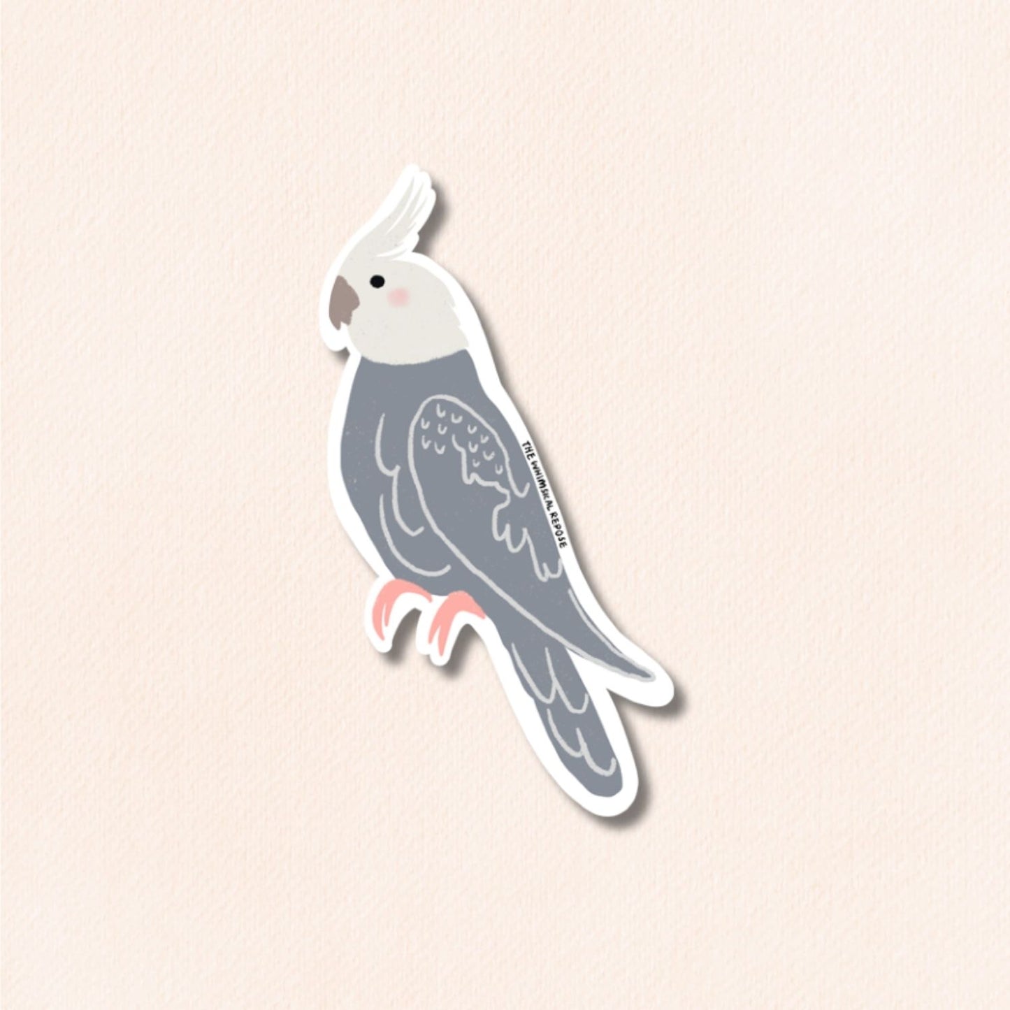 Cockatiel Vinyl Sticker (6 Colours)