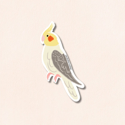 Cockatiel Vinyl Sticker (6 Colours)