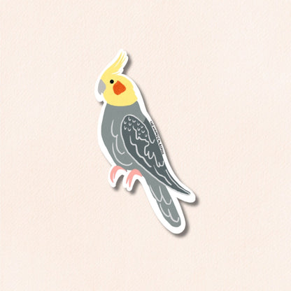 Cockatiel Vinyl Sticker (6 Colours)