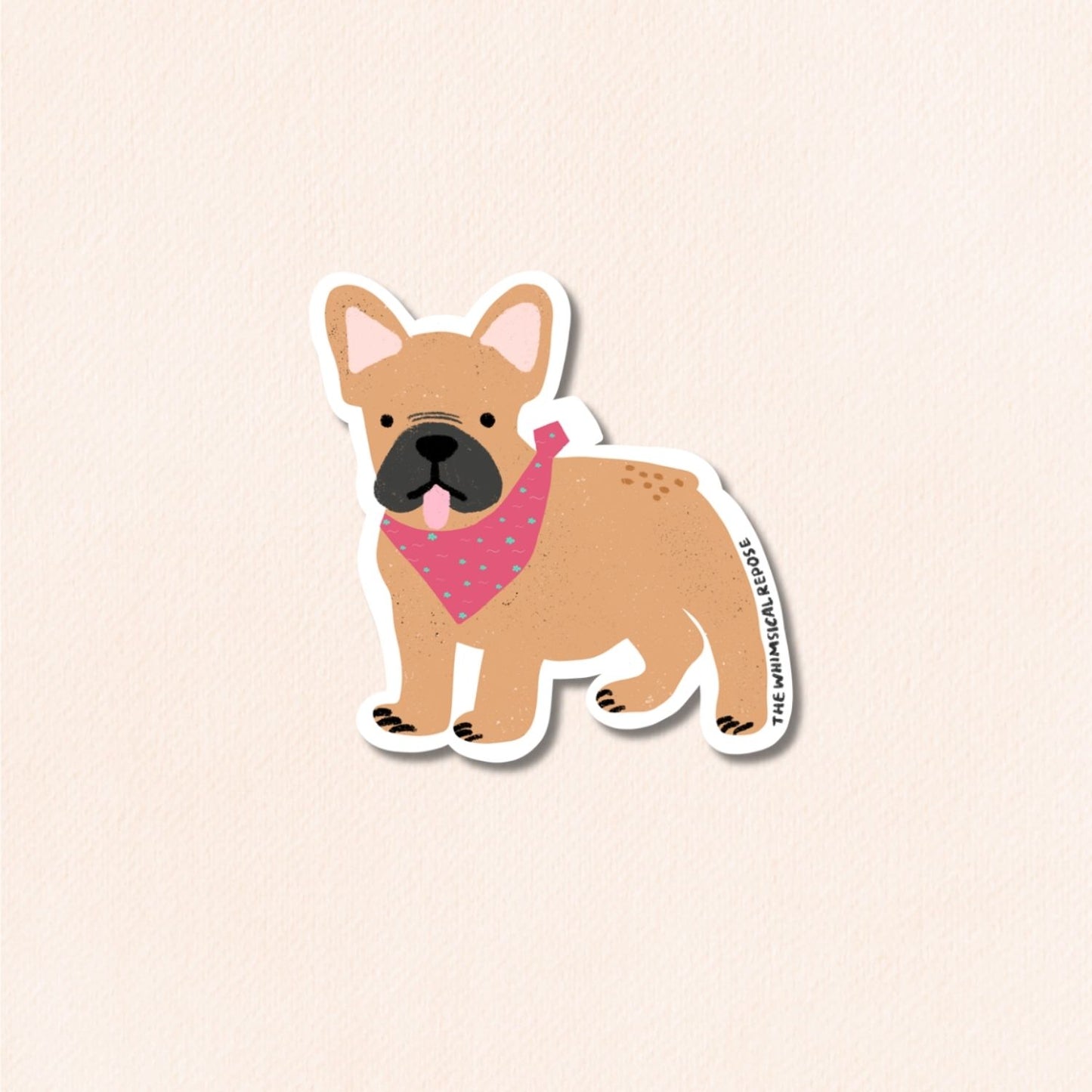 French Bulldog Vinyl Sticker, 6 Colours