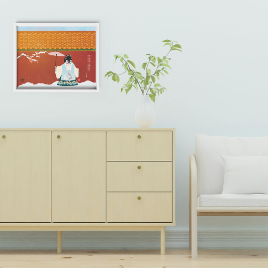 Pudding the Penguin Winter Palace Art Print