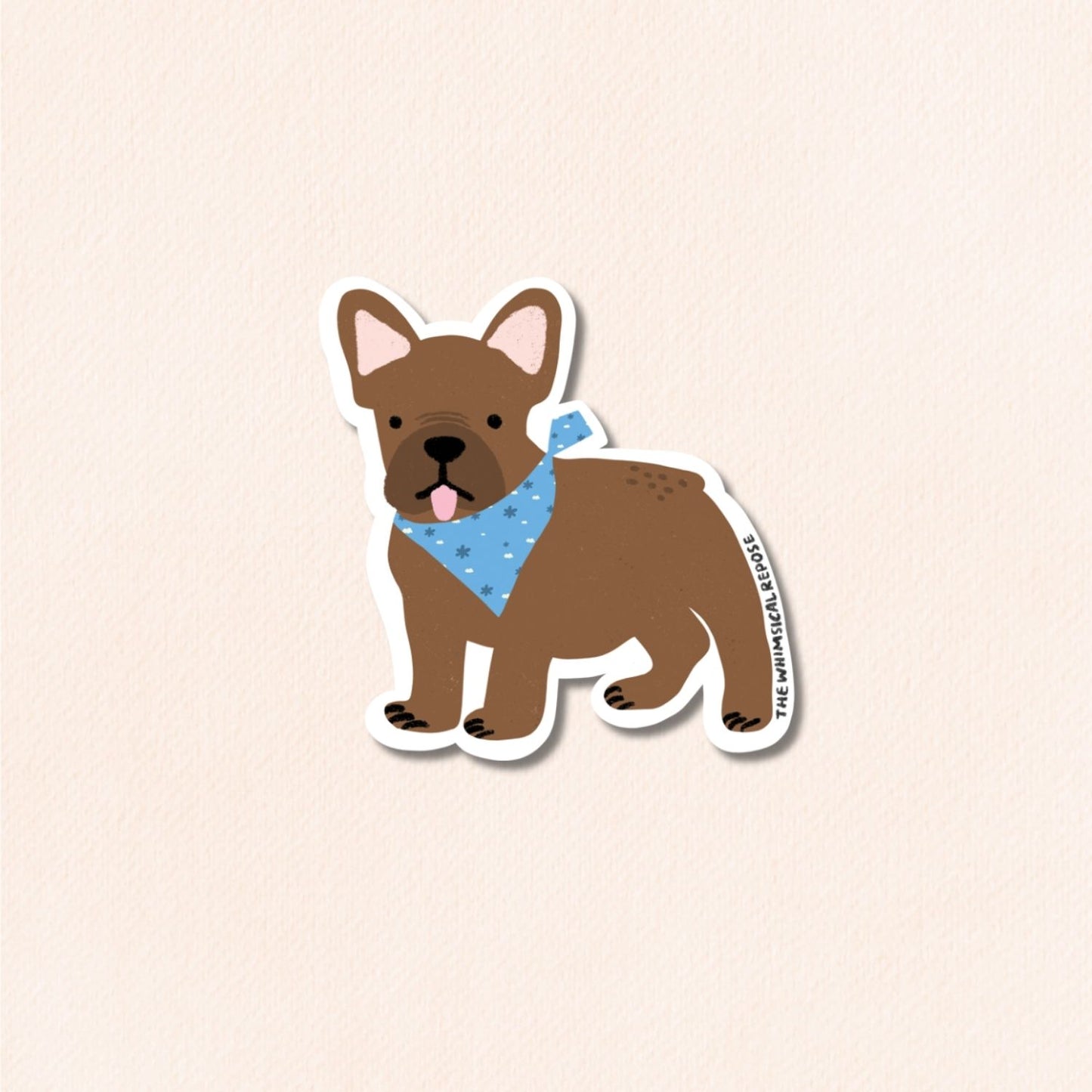 French Bulldog Vinyl Sticker, 6 Colours