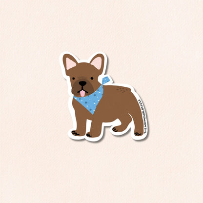 French Bulldog Vinyl Sticker, 6 Colours