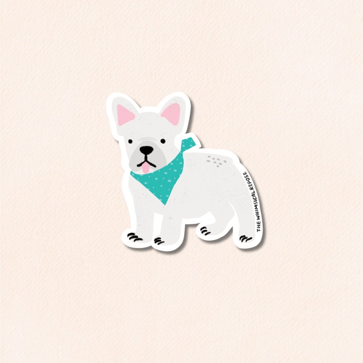 French Bulldog Vinyl Sticker, 6 Colours