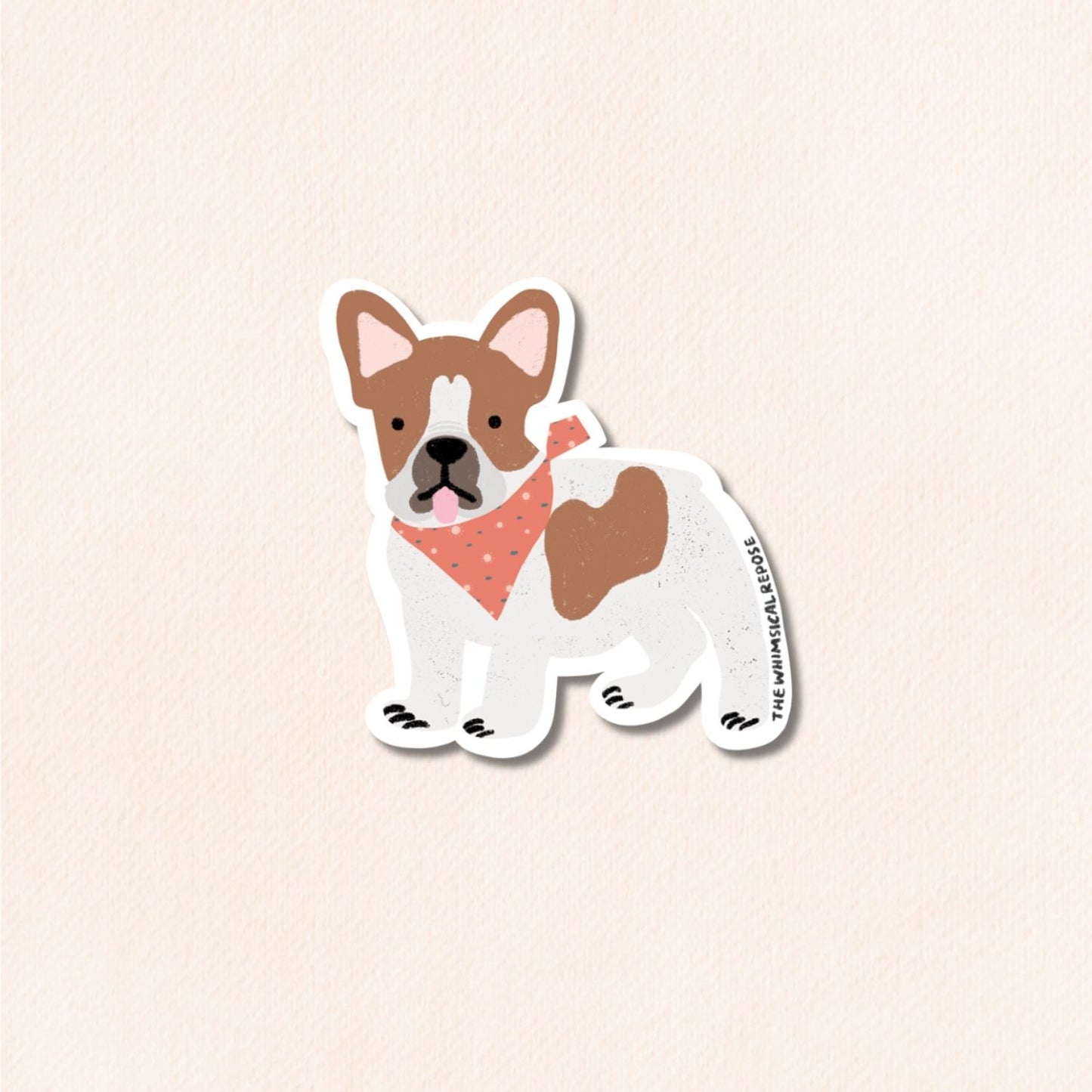 French Bulldog Vinyl Sticker, 6 Colours