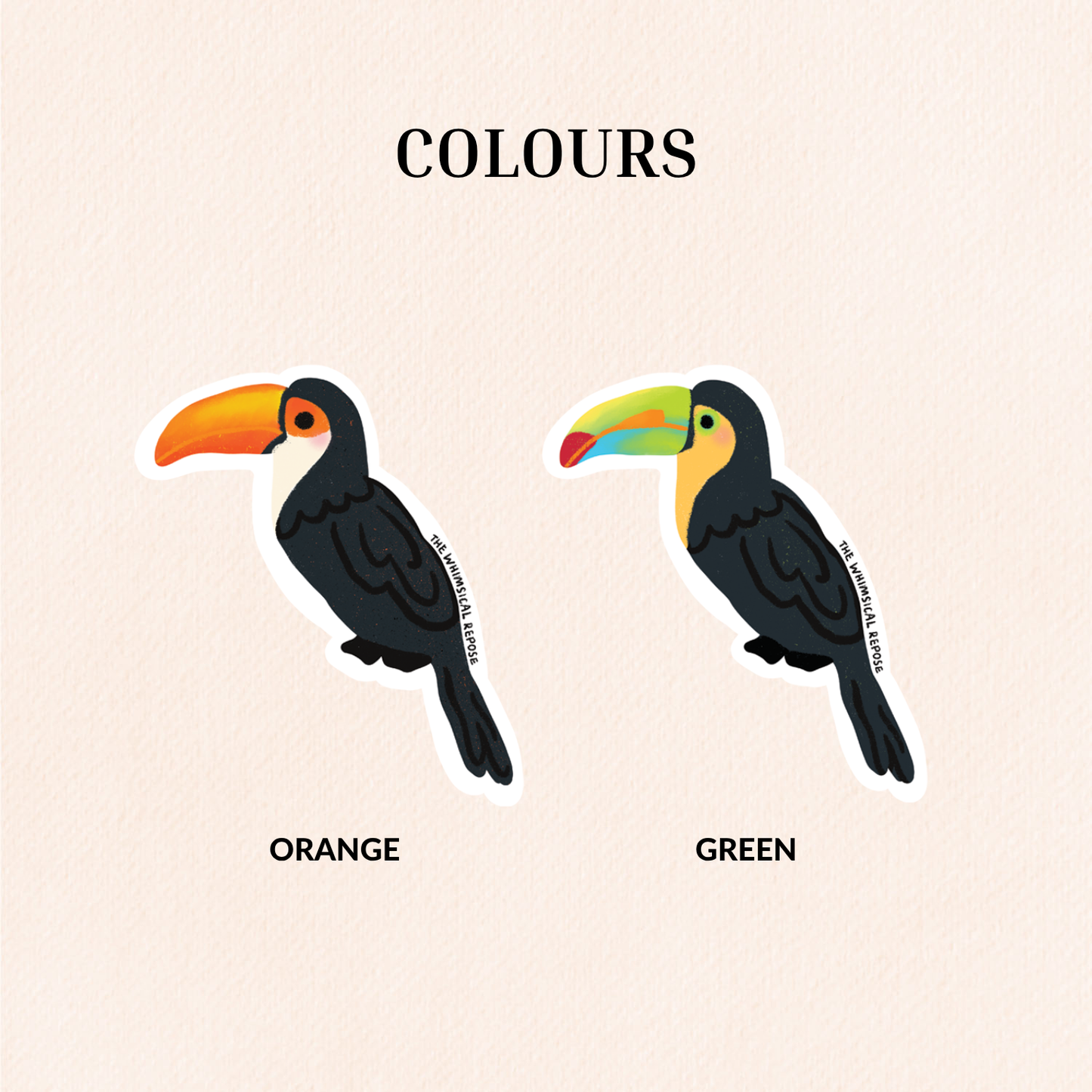 Toucan Vinyl Sticker (2 Colours)