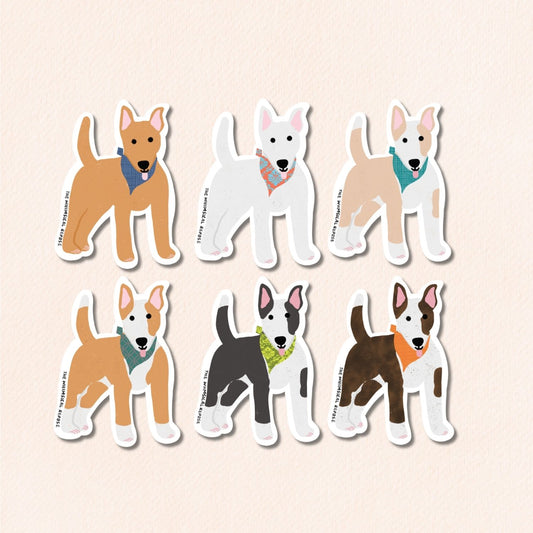 Bull Terrier Vinyl Sticker, 6 Colours