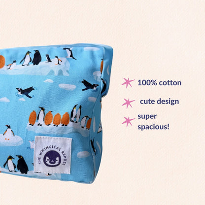 Penguins on Ice Zipper Pouch