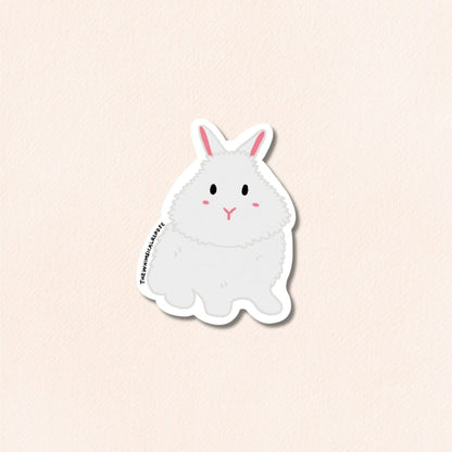Lionhead Rabbit Vinyl Sticker, 8 Colours
