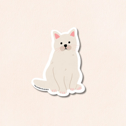 British Shorthair Cat Vinyl Sticker, 6 Colours