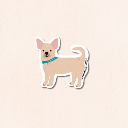 Chihuahua Vinyl Sticker, 5 Colours