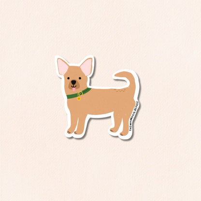 Chihuahua Vinyl Sticker, 5 Colours