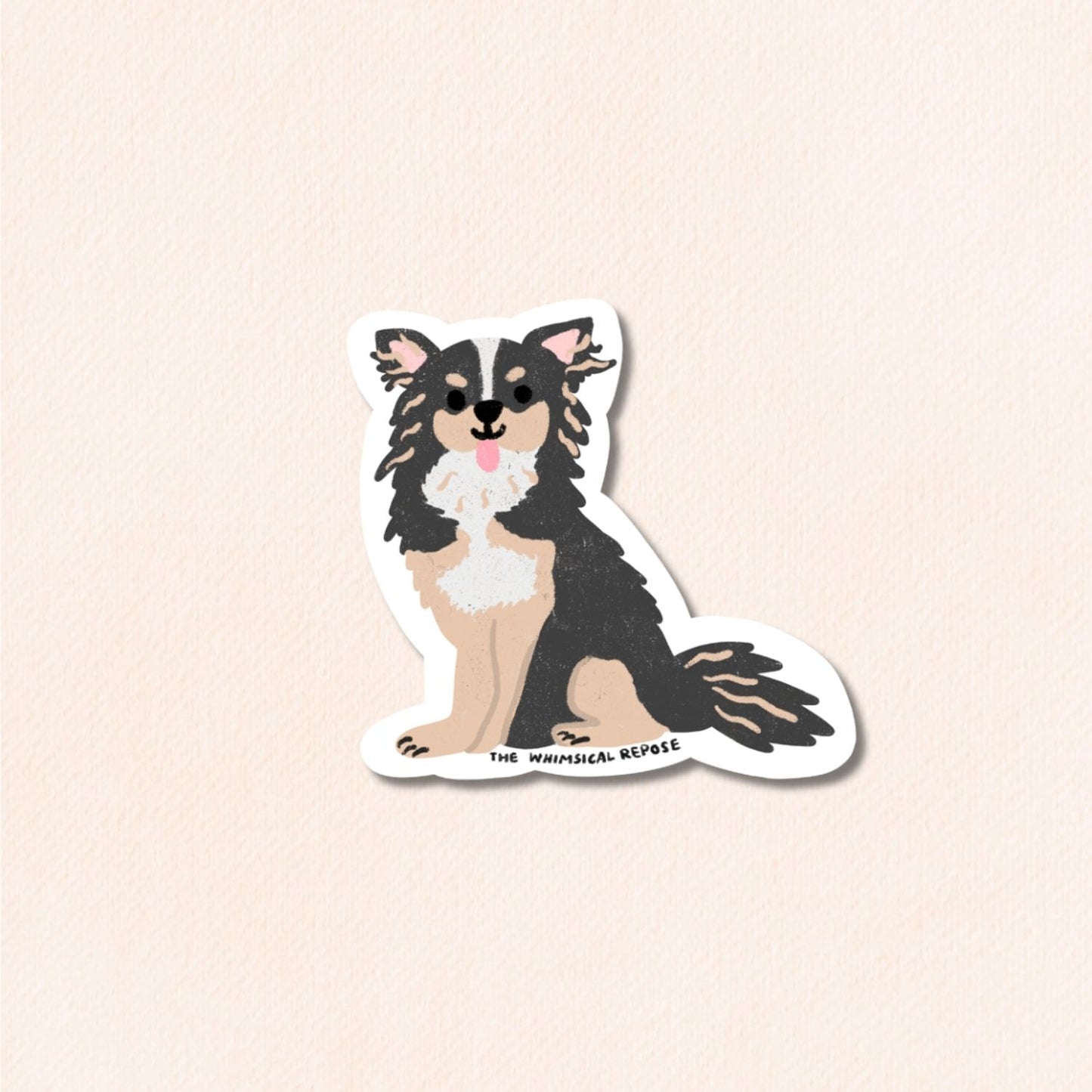 Chihuahua (Long Haired) Sticker, 4 Colours