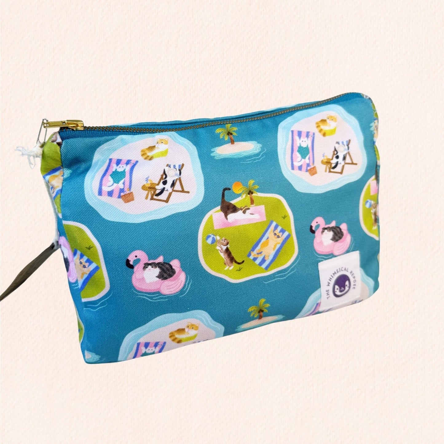 An Island Meowliday Zipper Pouch