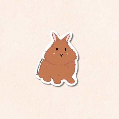Lionhead Rabbit Vinyl Sticker, 8 Colours
